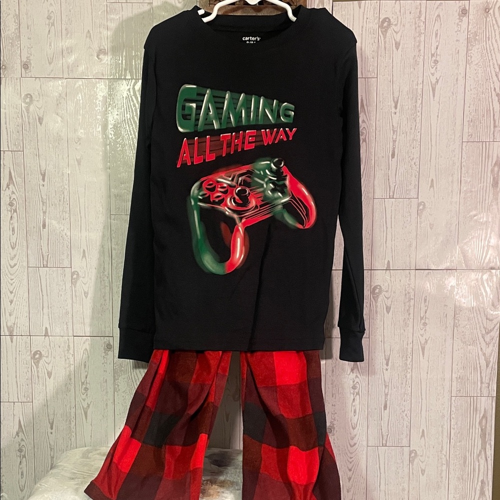 Carter's Black and Red Gaming Pajama Set